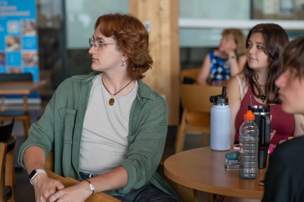 students listen to speech