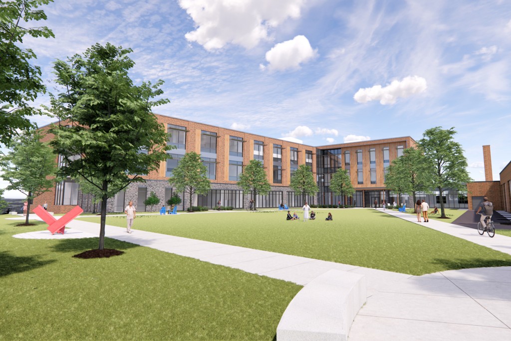 Rendering of the new Harold and Bibby Alfond Center for Health Sciences
