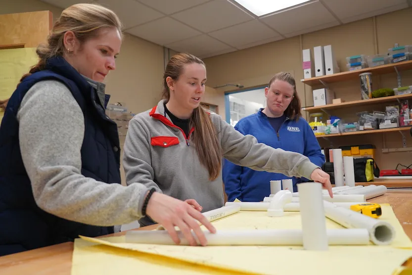 Erin Cormier and team for wheelchair building