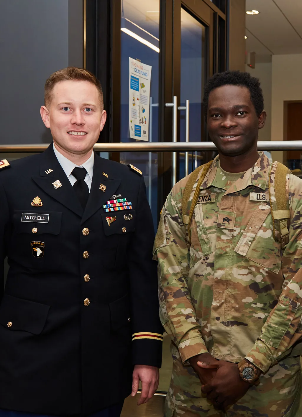Two veterans stand side-by-side
