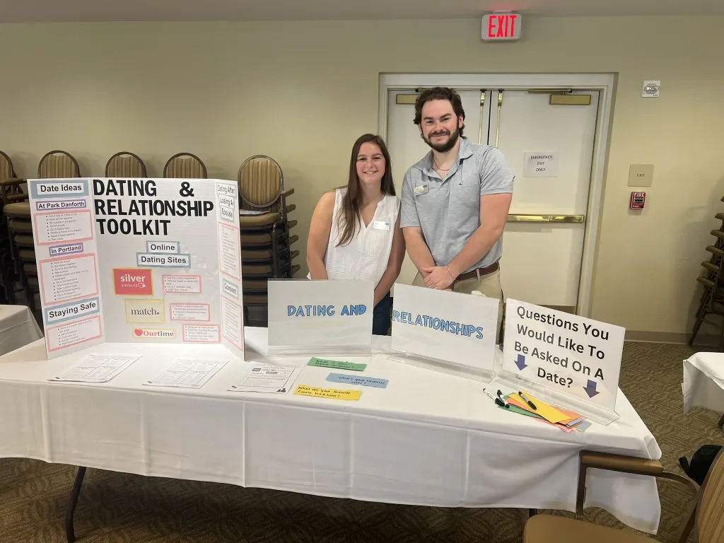 UNE students helped Park Danforth residents at the first OT Wellness Fair held at the senior community.