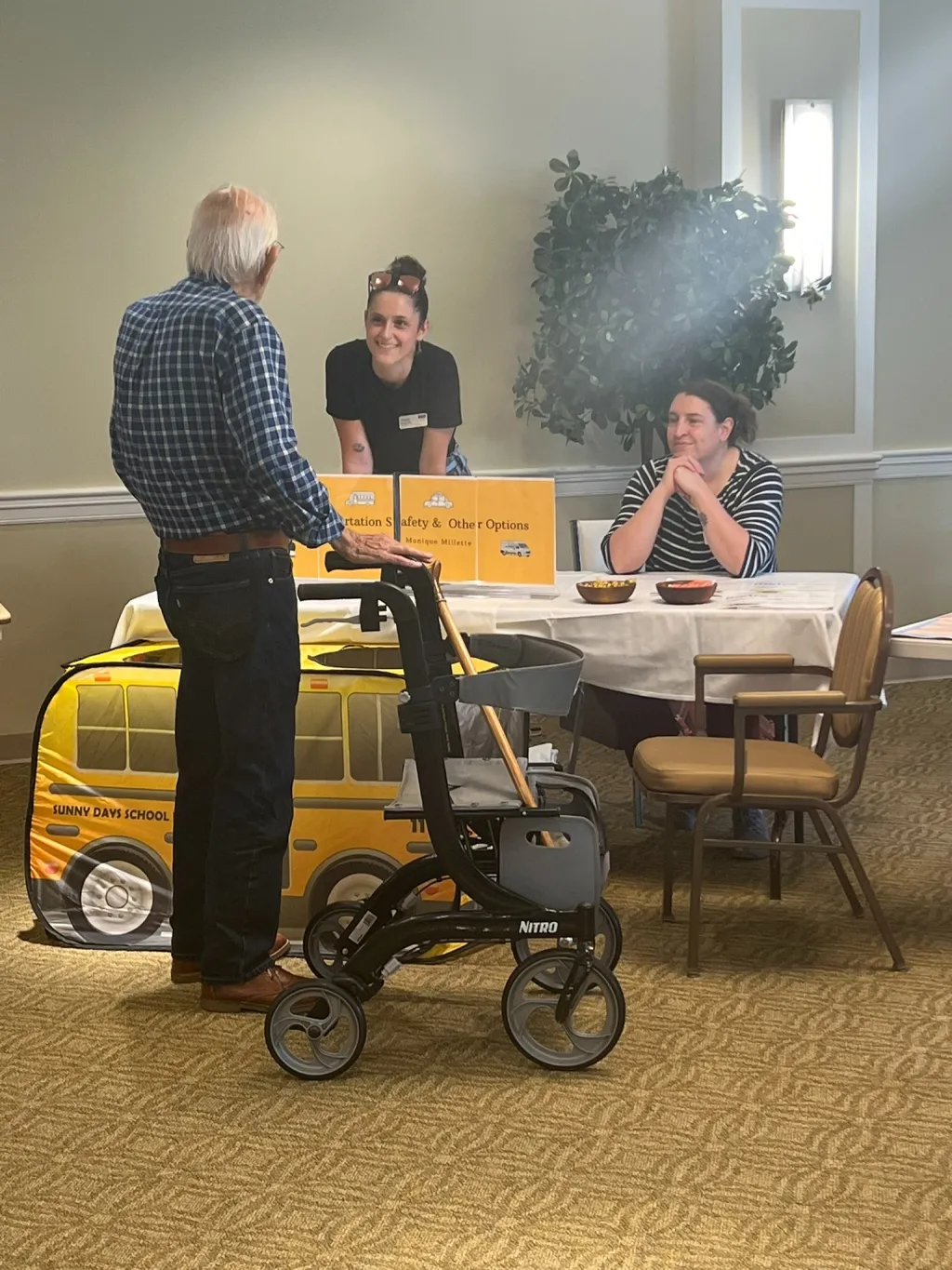 UNE students helped Park Danforth residents at the first OT Wellness Fair held at the senior community.