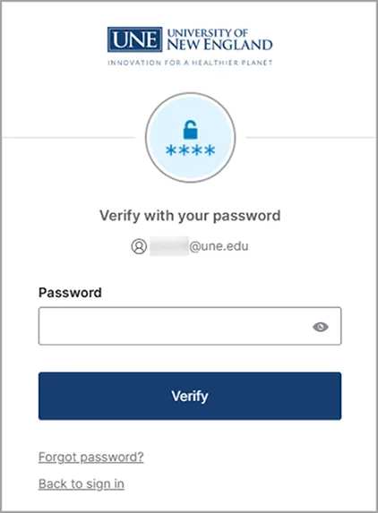 A screenshot of the OKTA sign-in screen with a field for a password and a button that says "Verify"