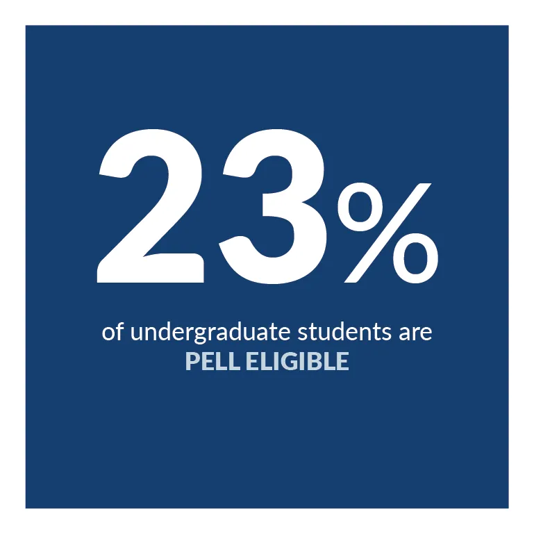 23% of undergraduate students are Pell eligible