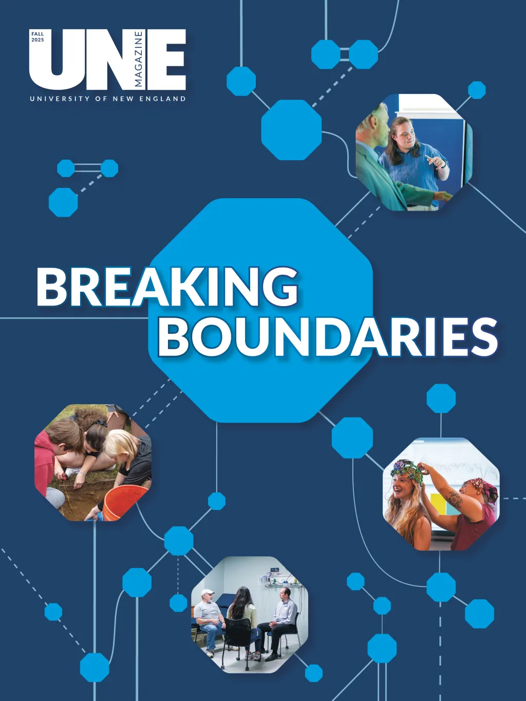 Cover of the 2025 UNE Magazine