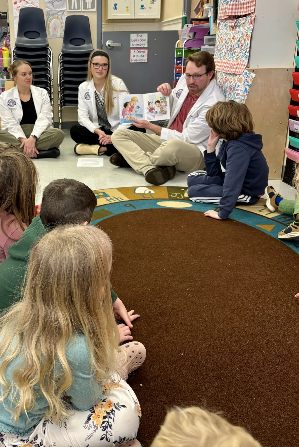 UNE students read to local youth on Jan. 21.