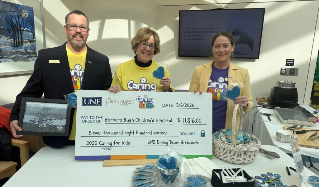 UNE’s Parkhurst Dining staff supports Barbara Bush Children’s Hospital with donation of nearly $12,000