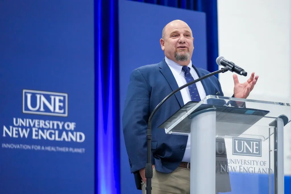 Bryan Franks addressing the crowd