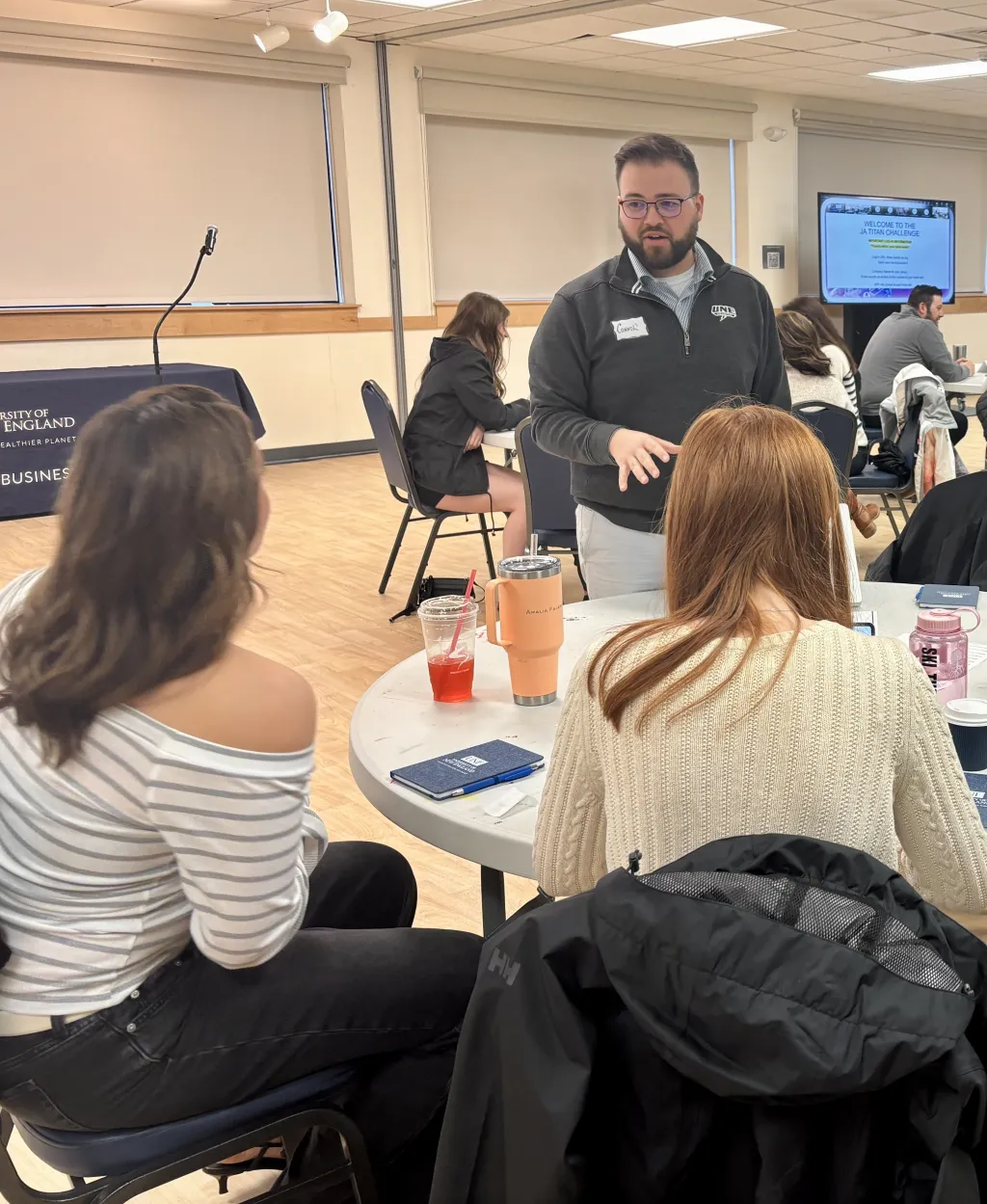 UNE faculty, business executive board mentor high schoolers in regional workforce development challenge 