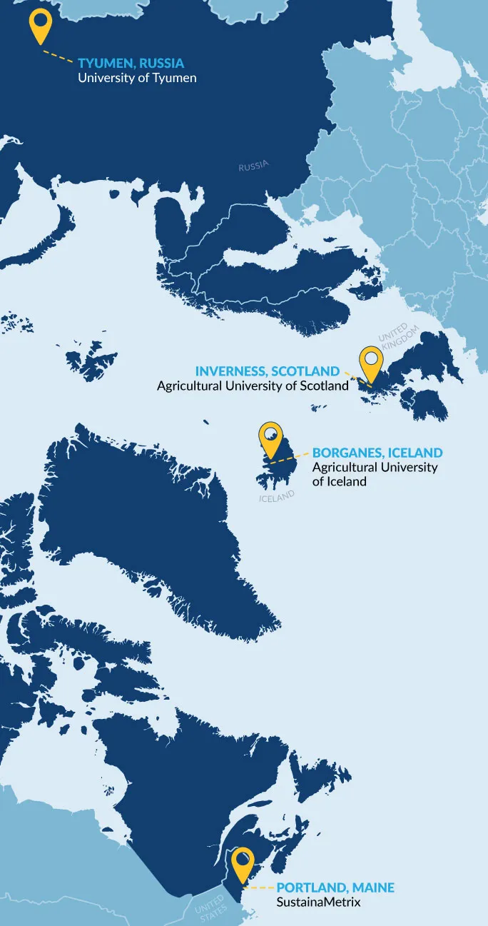U N E North thematic map