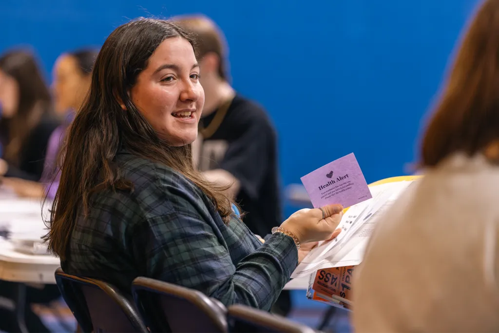 a u n e student participates in a center for public health practice event