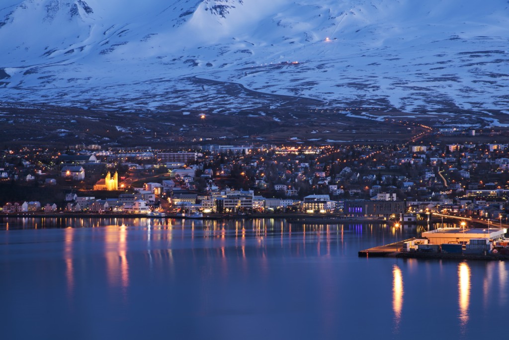 Akureyri City at Night