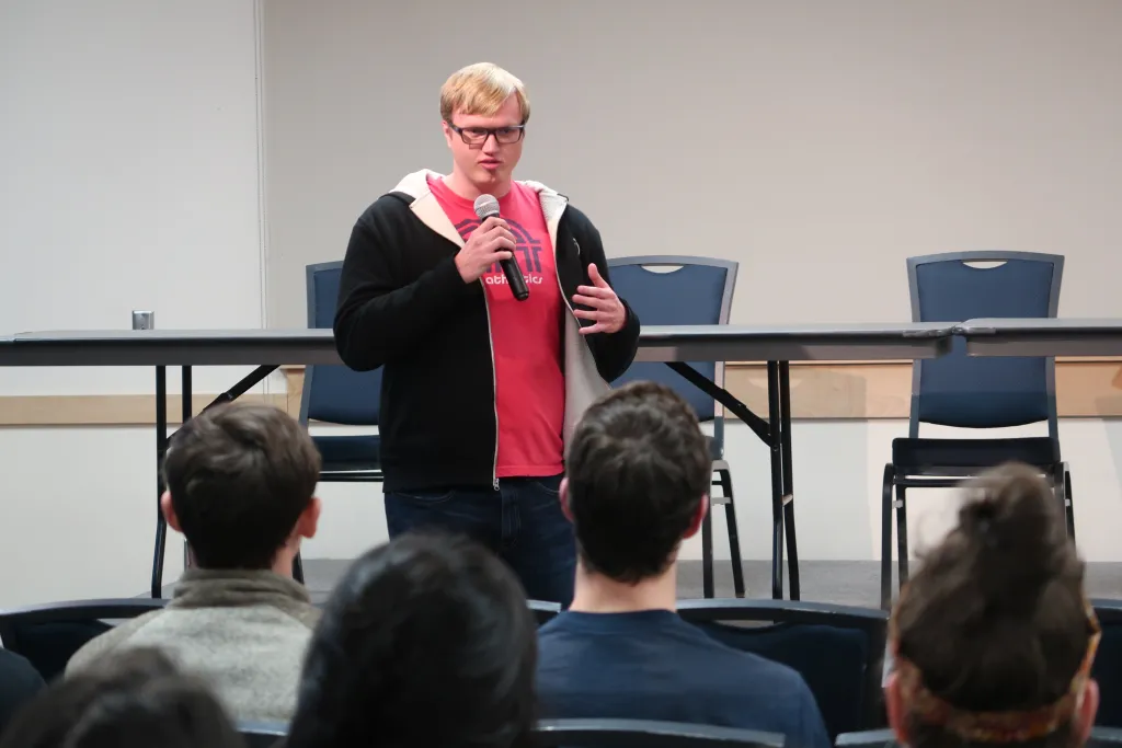 Student Andy Benckart says discussing his mental health struggles may help other students come forward