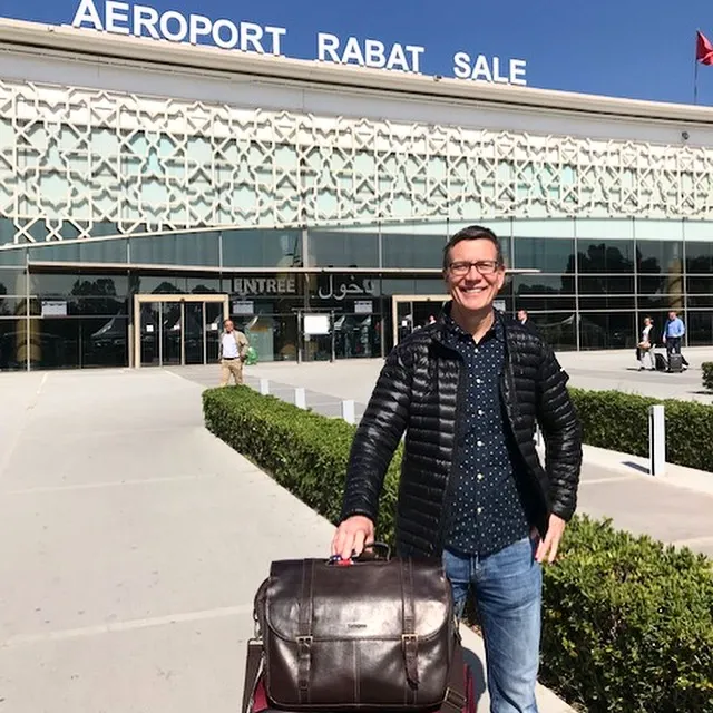 President Herbert arrives in Morocco at the Rabat airport.