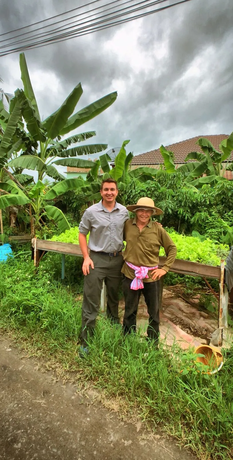 Jonathan Balk poses with a Thai native