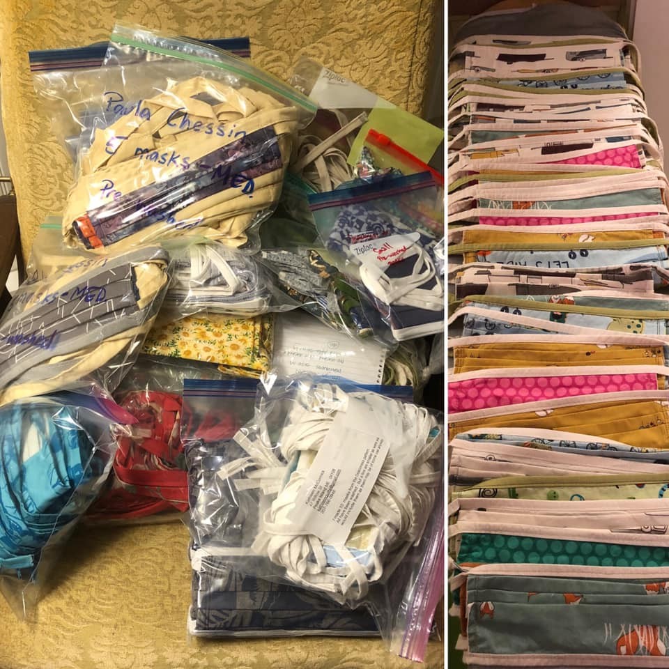 A donation of masks from Sewing Masks for Maine