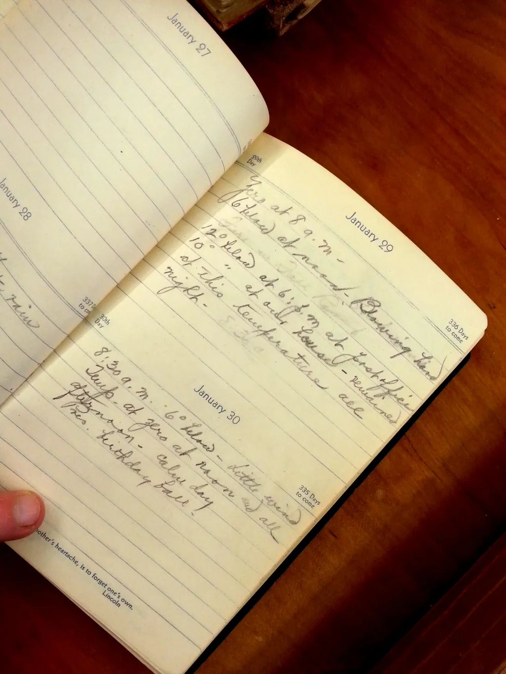 Photo of archive journal