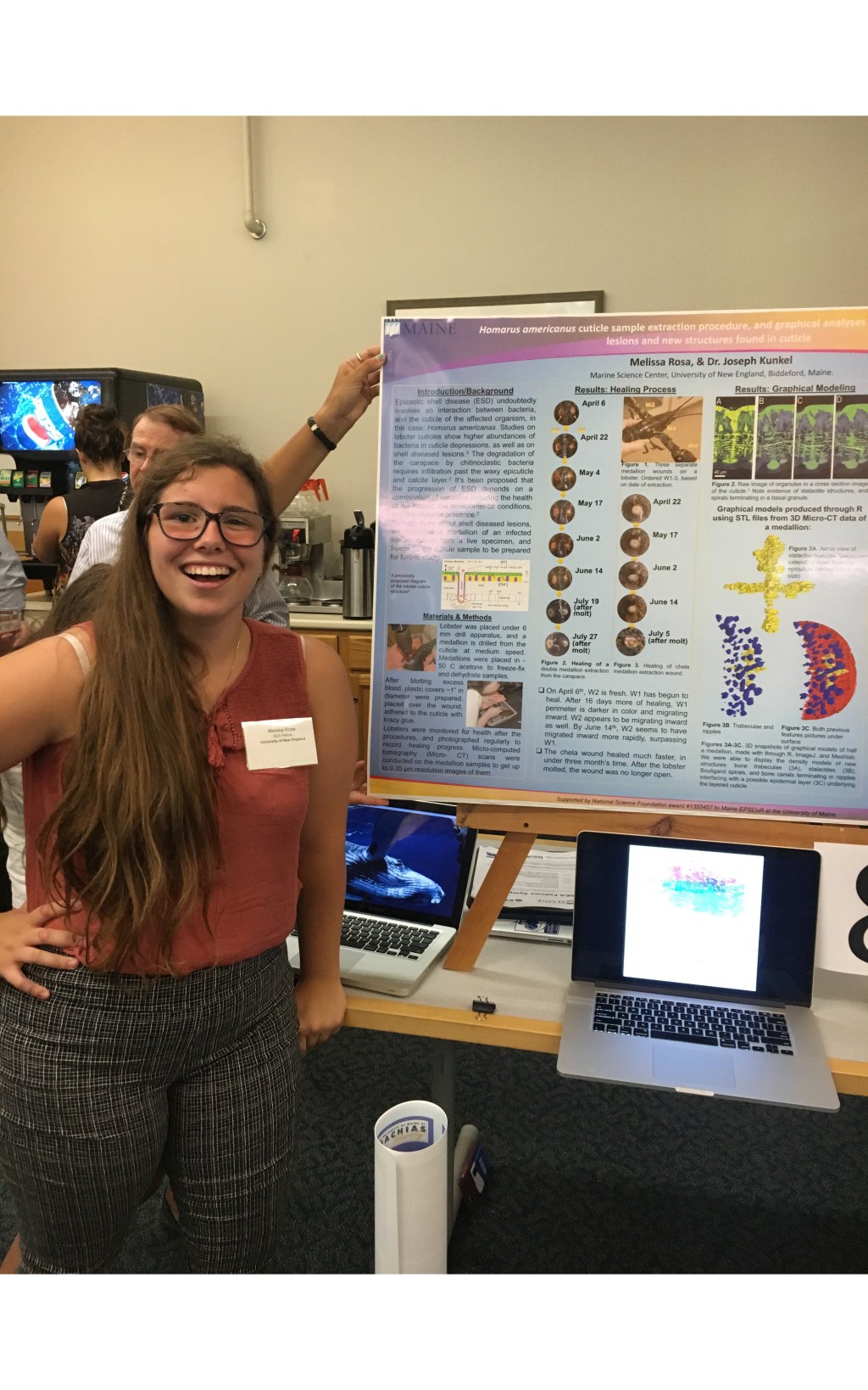 Melissa Rosa looked at the shell structure of lobsters