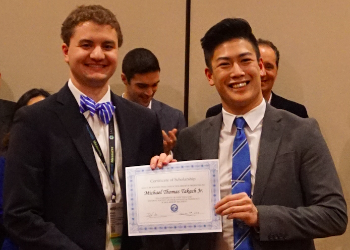 Michael Takach with UNE-SSHP President Dylan Lim
