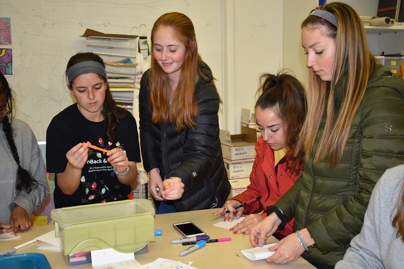 Students assembled 50 care packages for shelter residents