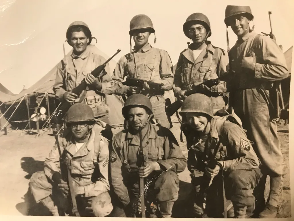 Principe's grandfather, back row, left, never received a letter about his mother's passing while he was serving