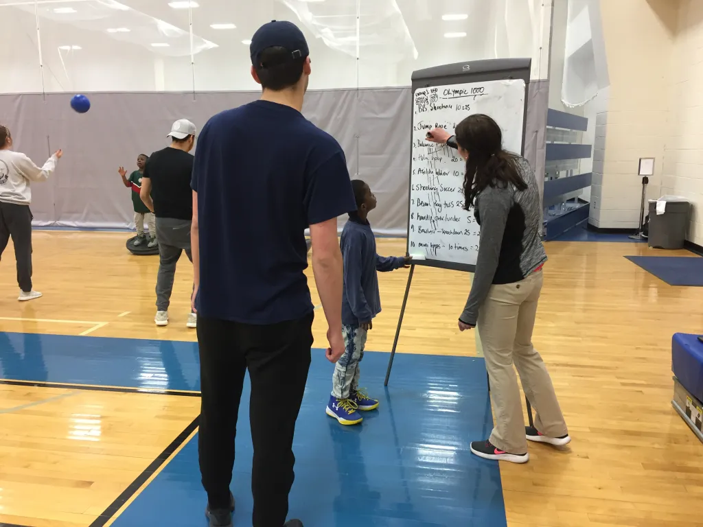 UNE students offered the children educational activities that promote a healthy and well-balanced lifestyle