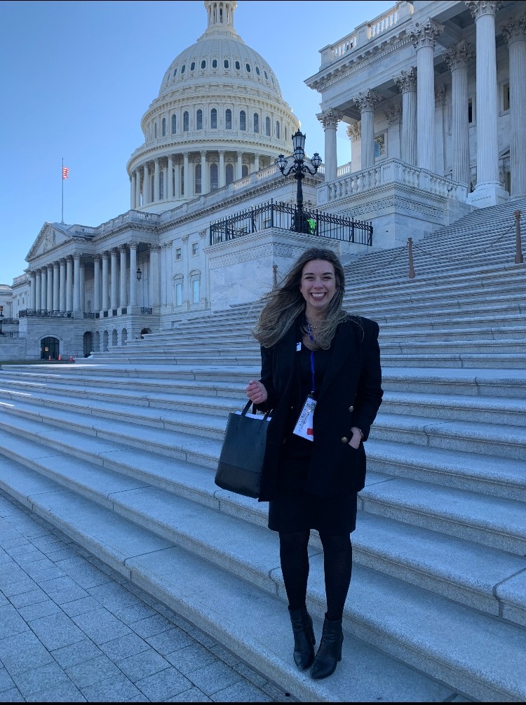 Michaela Myerson outside the U.S. Capitol