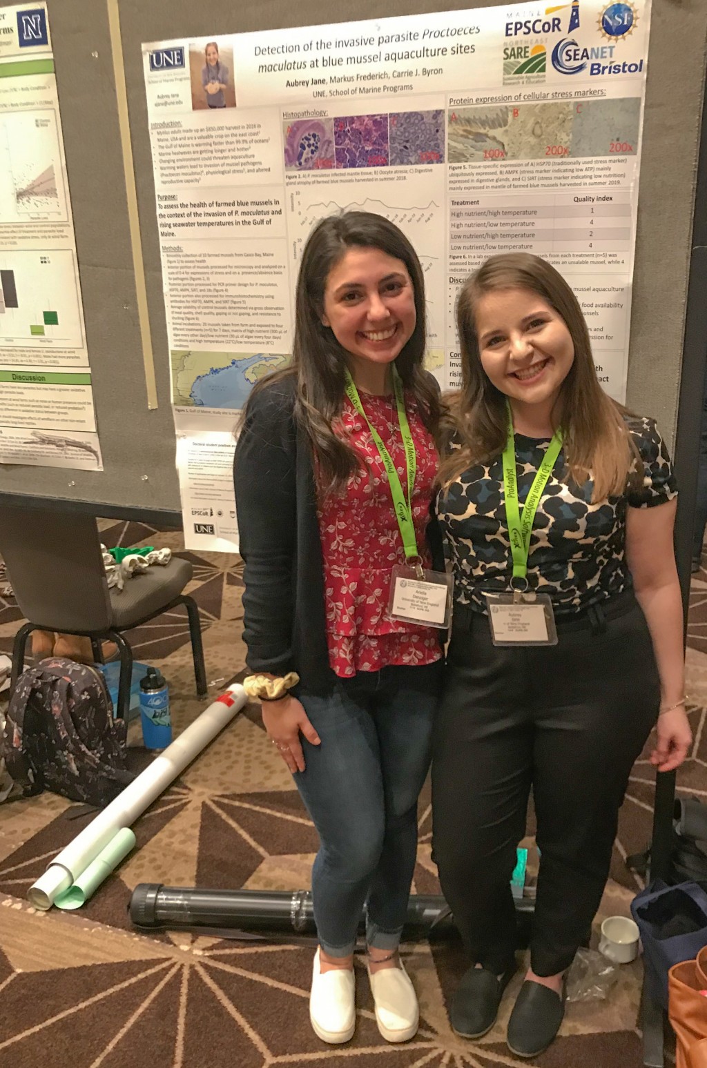 Students Danzinger and Jane at the annual meeting of the Society for Integrative and Comparative Biology 