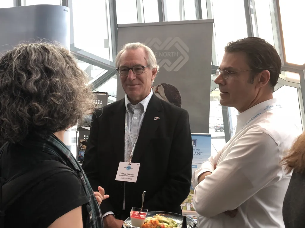 UNE Provost Joshua Hamilton and Chair of the Department of Marine Sciences Charles Tilburg were part of the delegation