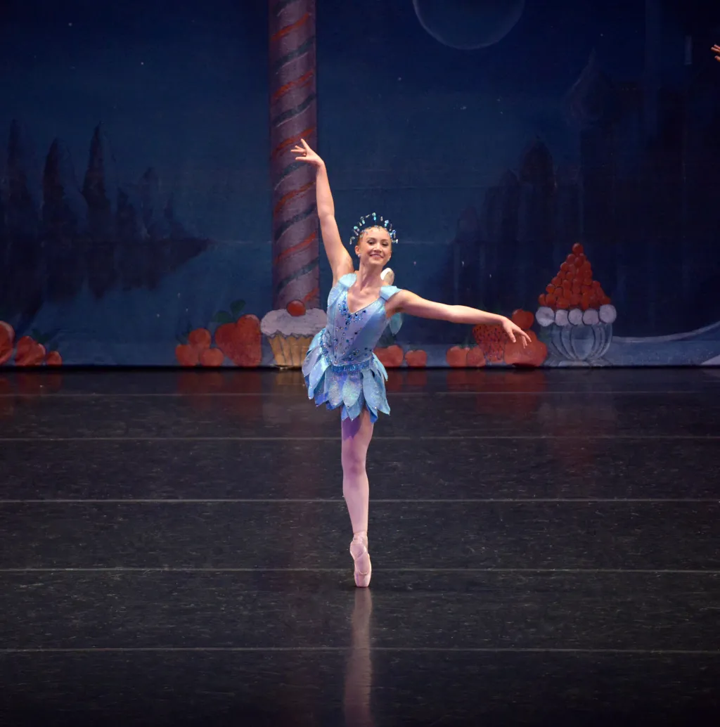 Julia as the Dew Drop Fairy in past production of The Nutcracker (photos courtesy of The Maine State Ballet)