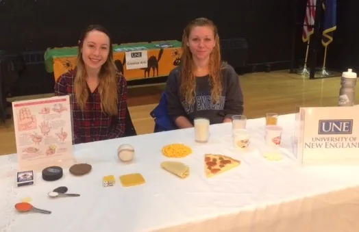 Nutrition students Clara Feltus and Chaney Kienow