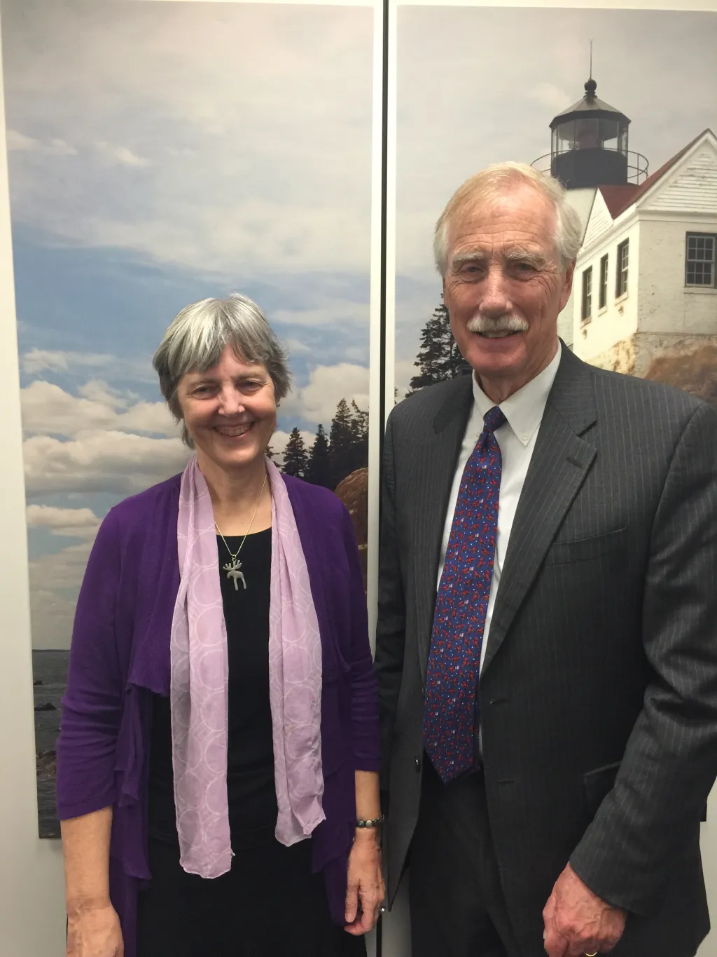 Kim Humphrey and Senator Angus King