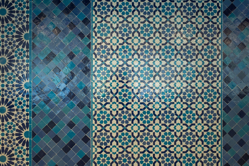 The different panels that make up UNE’s new wall were handcrafted in the Moroccan city of Fez.