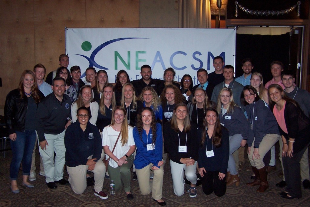 Thirty Exercise and Sport Performance students traveled to the New England American College of Sports Medicine meeting