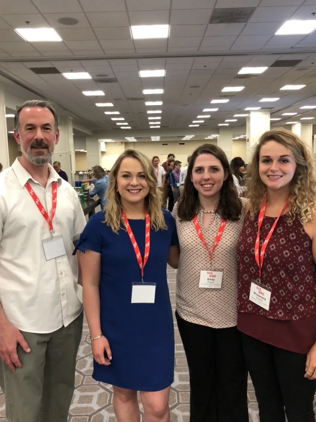 Glenn Stevenson with his students Sarah Couture, Emily Payne and Philomena Richard in Washington, D.C.