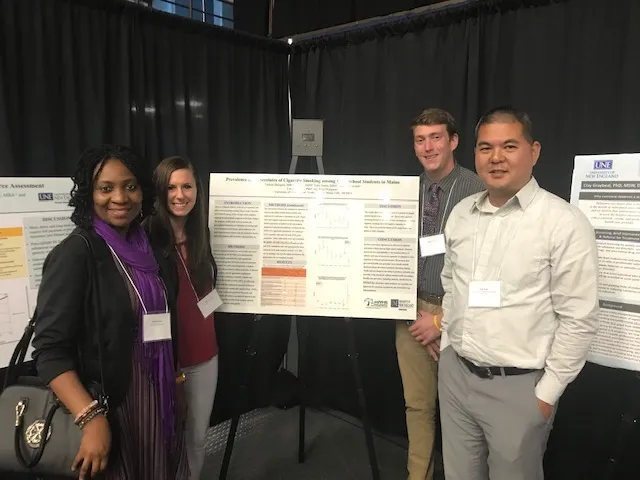 Tiffany Corvino presented her poster on cigarette smoking among high school students