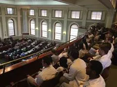 UNE pharmacy students in the House chamber