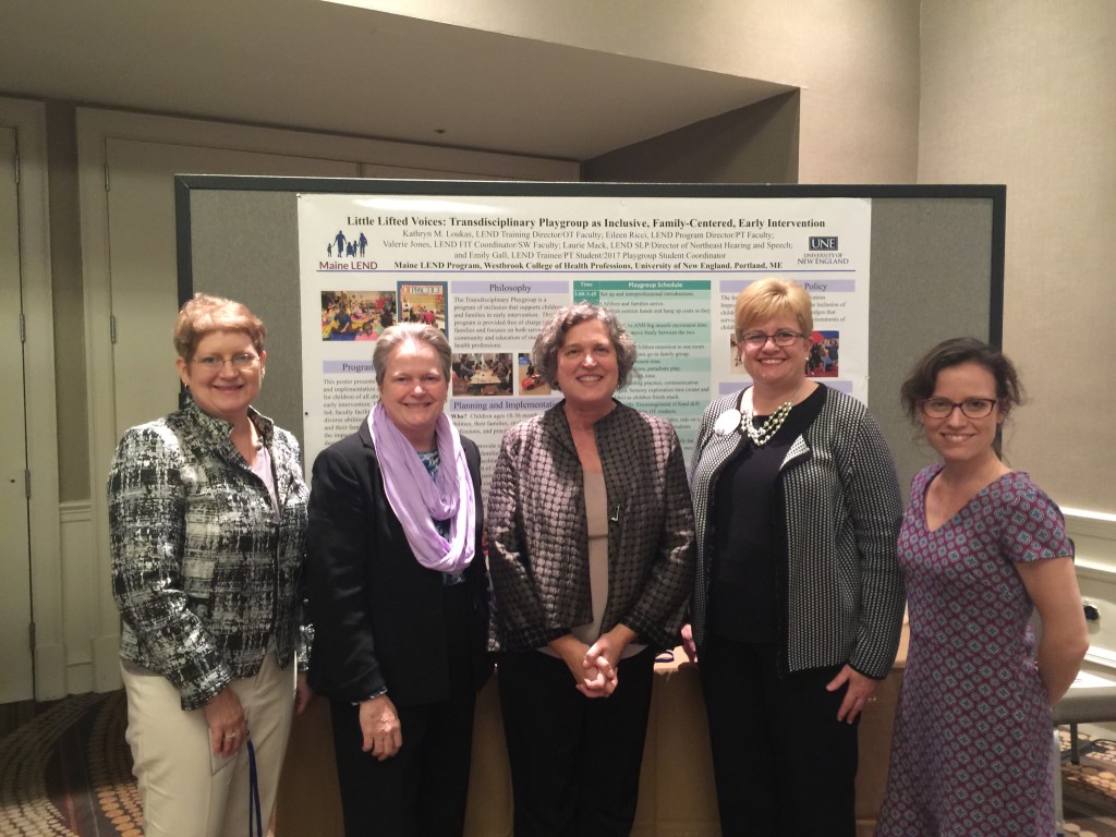 Poster presentation on "Little Lifted Voices: Transdisciplinary Playgroup as Inclusive, Family-Centered, Early Intervention."