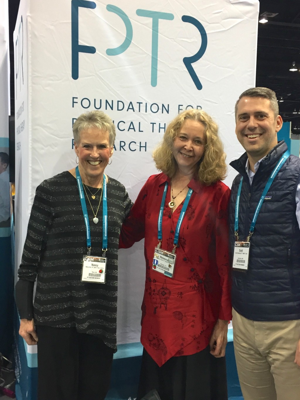 Scott Stackhouse, P.T., Ph.D., associate professor (right), is pictured with Nancy Byl, (left), and Rebecca Craik (middle)