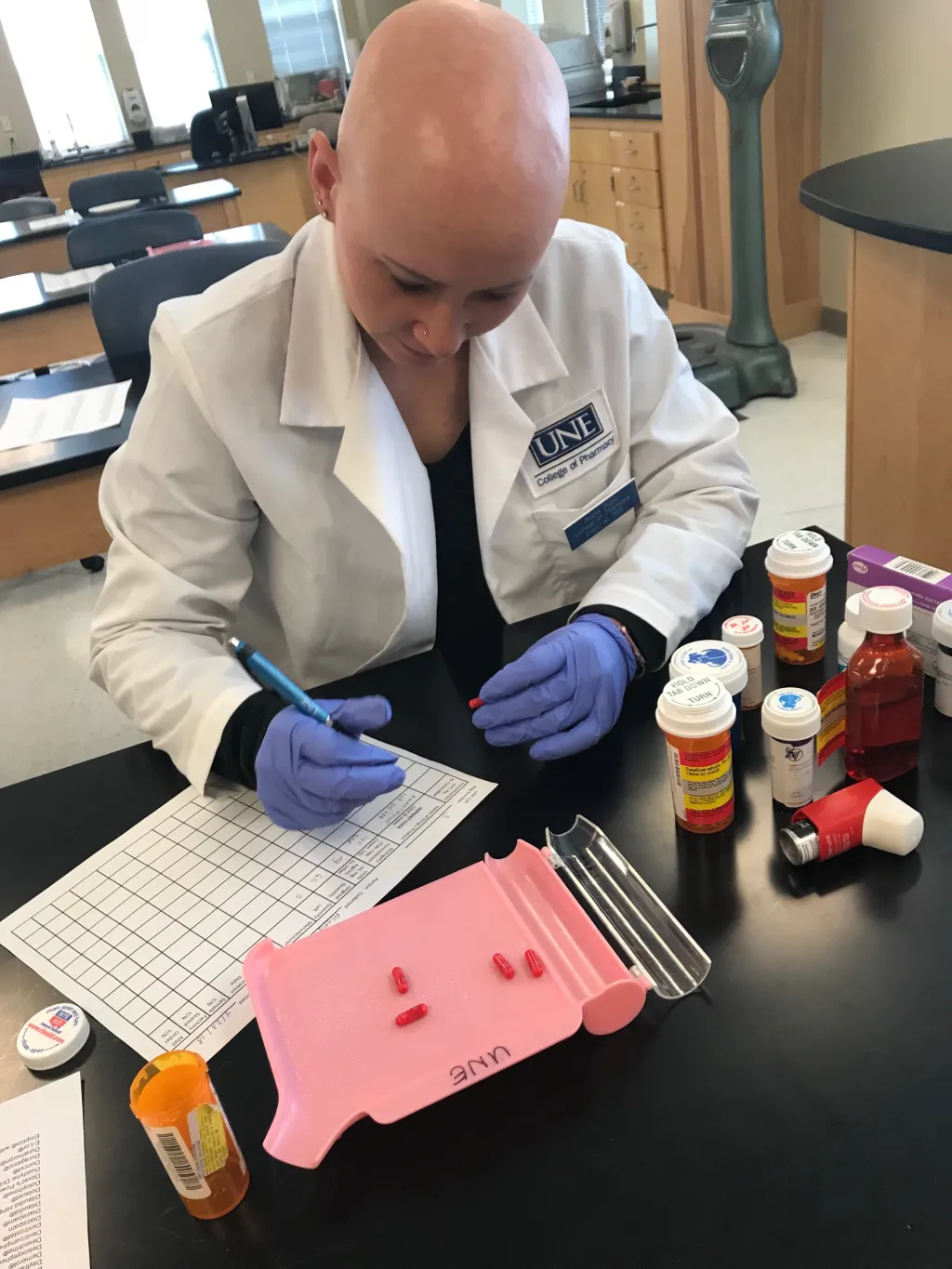 Students at the UNE location collected more than 600 prescriptions.