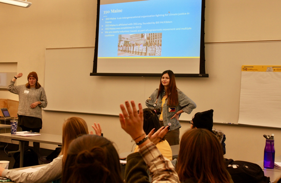 Student Kiara Frischkorn led a workshop designed to help students communicate about the impacts of climate change