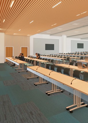 Interior rendering of the upcoming COM building