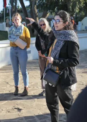 Photo of U N E students and staff exploring Morocco
