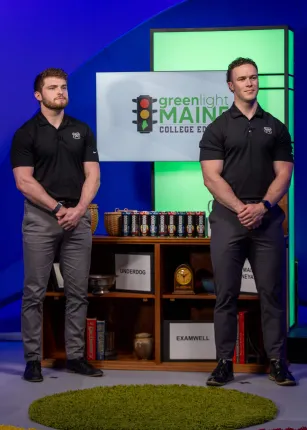 Stanizzi and Schuett present on the Greenlight Maine set