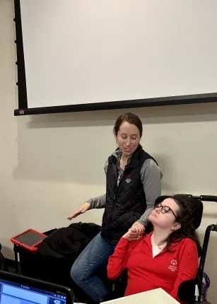Occupational studies students learn real-world value of assistive technology from Special Olympics Maine athletes 