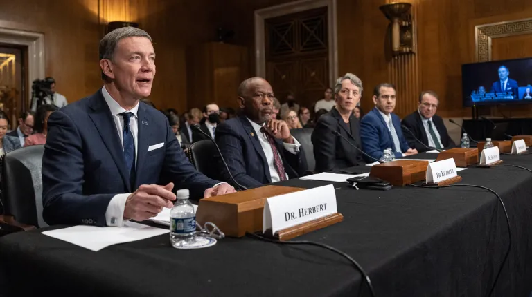 President Herbert speaks on a Congressional panel