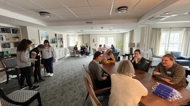 Students perform health screenings for older adults at Bessey Crossing