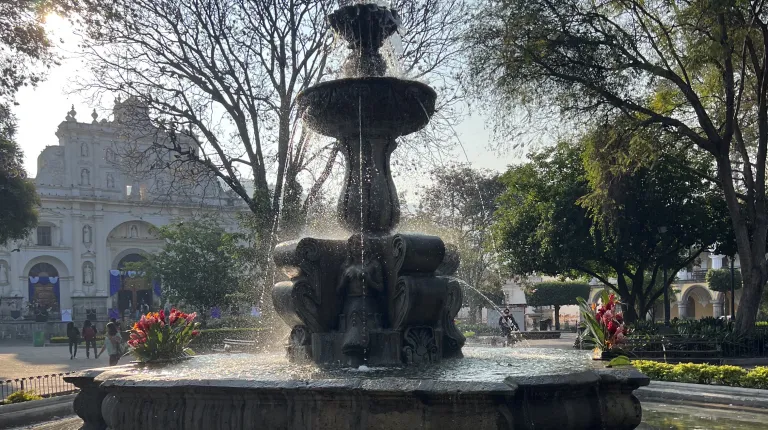 A foundation is shown in a Guatemalan city