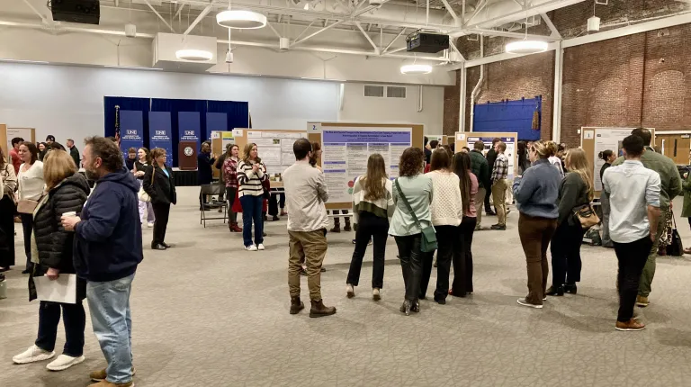 UNE's Department of Physical Therapy held its annual poster session for third-year students in December, and it included a job fair for the second year in a row.