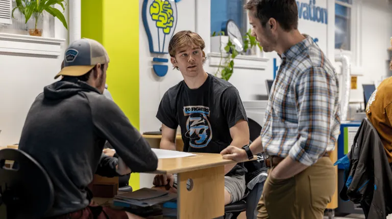 Students meet with Connor Horton of The Nature Conservancy